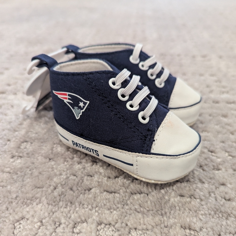 Patriots Kids Navy and White Shoes